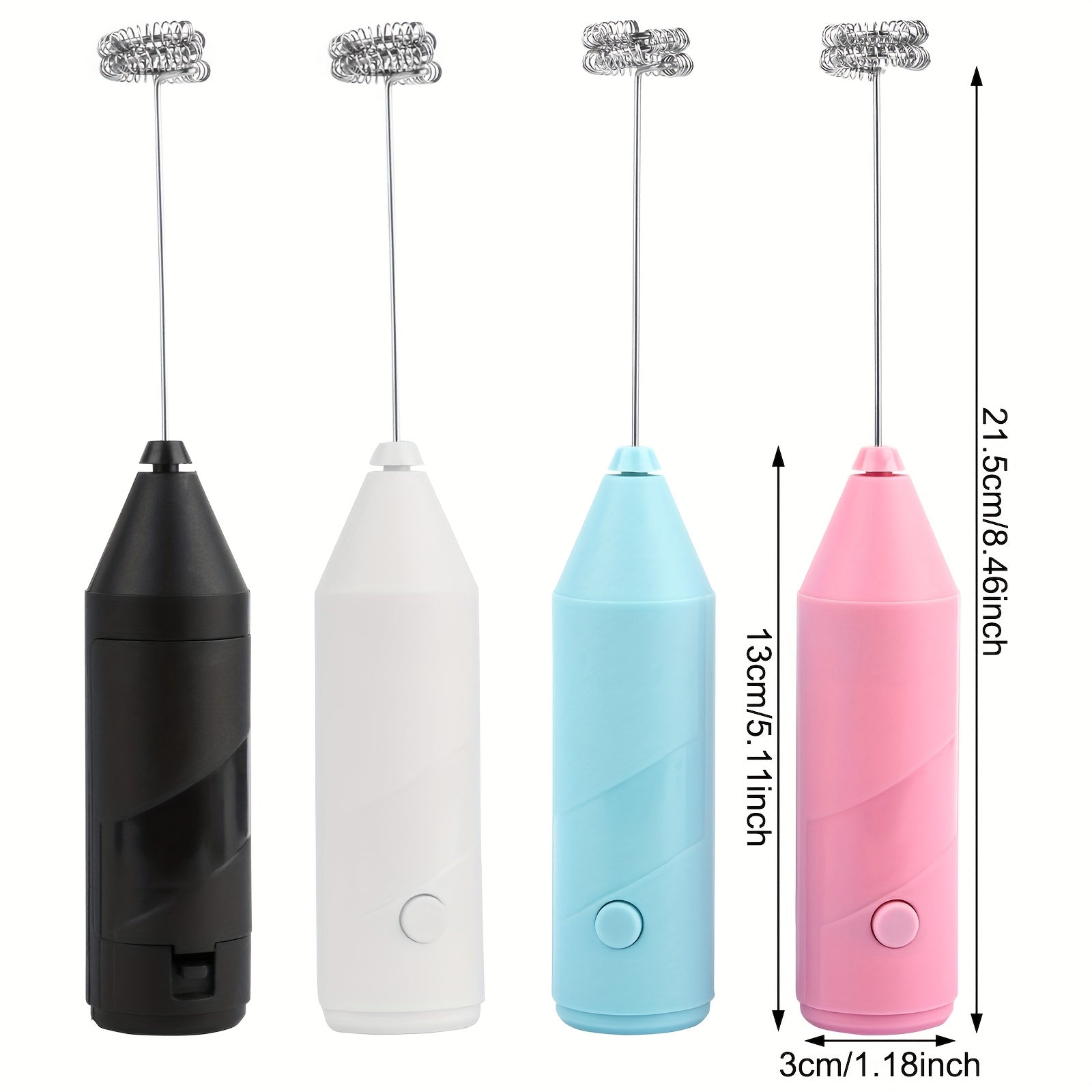 1pc Handheld Electric Blender with 4 Color Options; Egg Beater, Milk Frother, Coffee & Latte Foam Maker, Matcha Drink Mixing Accessory, Battery Not Included