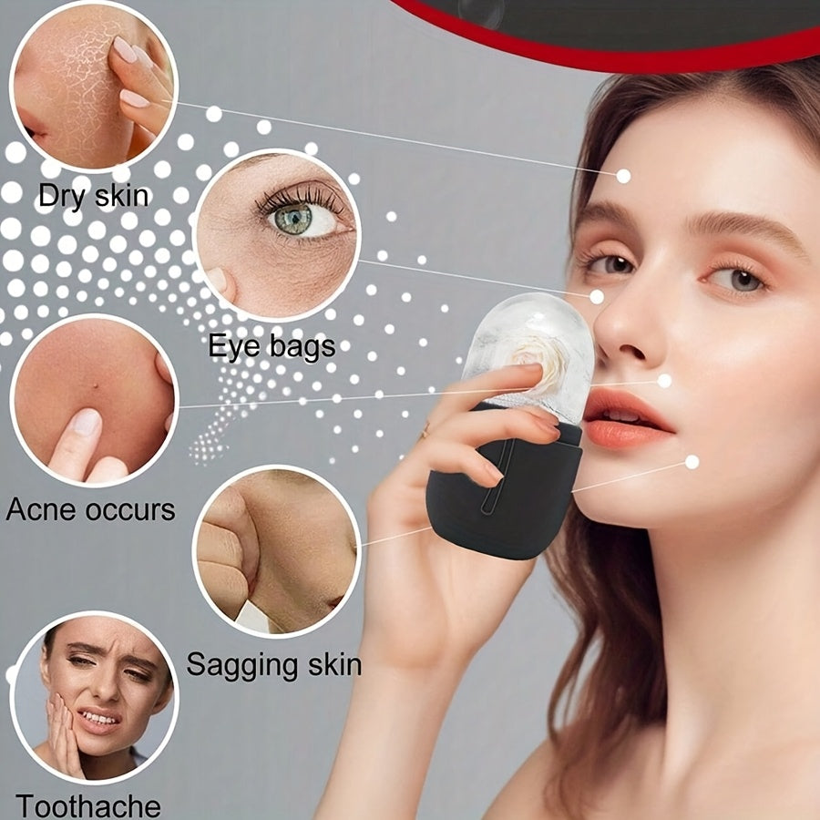 [3pcs Massage Tool Set] Beauty Massage Tool 3pcs Facial Beauty Massage Tool Set | Including Roller Massager, Popsicle, Scraping Plate for Body And Back, New Silicone Cube of Ice for Facial Ice Compress And Skin Massage Roller