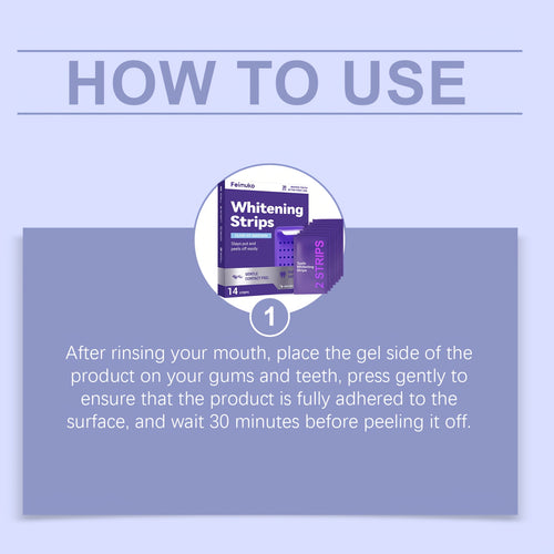 14pcs Purple Shine Care Teeth Strips, Daily Portable for Home Use, Oral Care, Easy to Apply, Refreshing, Convenient to Carry