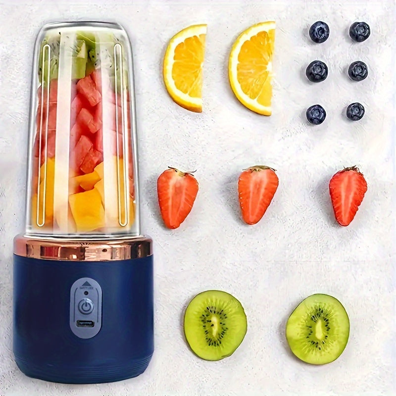2 Sets (2 Cups + Host) Portable Double Cup Mixer Set, USB Rechargeable Multi-function Juicer, 1500mAh Battery, Suitable for Making Milkshakes and Smoothies - Ideal Gift for Thanksgiving, Christmas - Personal Mixer, Kitchen Utensils