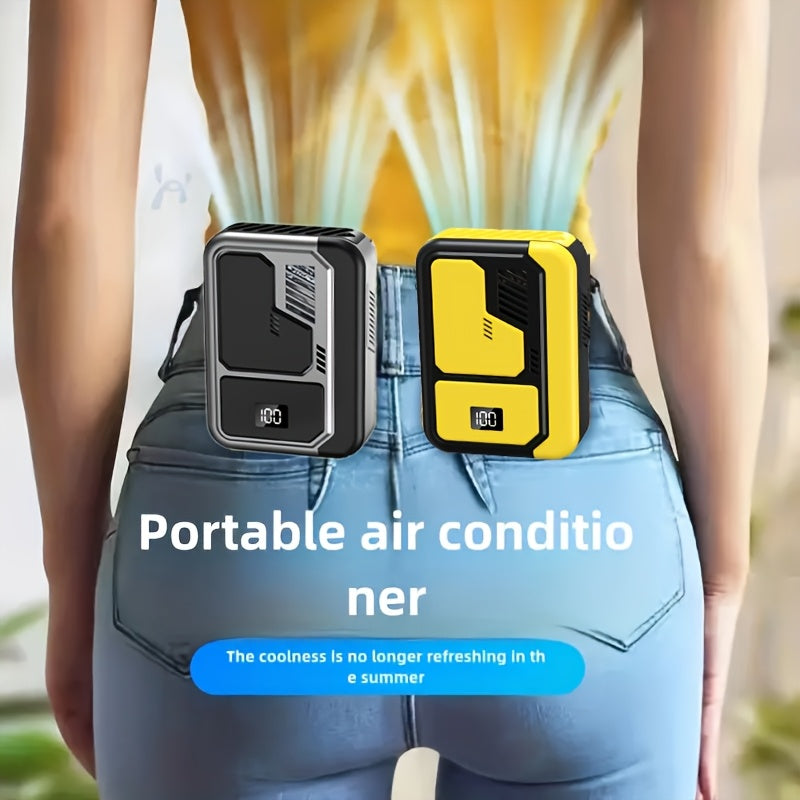 2026 Neck Protable Waist Fan, Protable Desk Fan, Powerful Wind Power, with 3 Wind Speeds, 3200mAh Large Battery, Digital Display, Suitable for Outdoor Work, Camping Stuff Clearance, Camping, Wild Fishing, Spring Outing