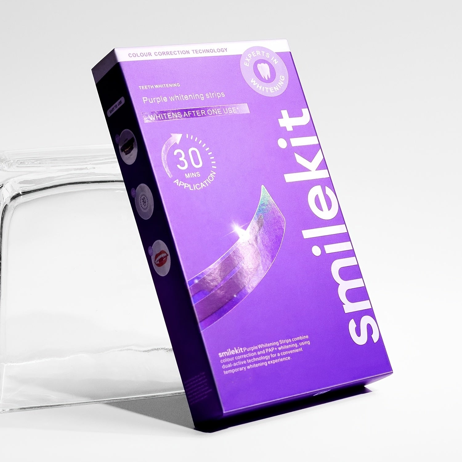 15Pair Purple STRIPS Oral Care Teeth Product Strips Teeth Strips Purple Teeth White PAP+Purple Strips