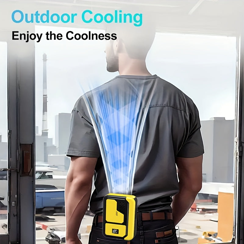 2026 Neck Protable Waist Fan, Protable Desk Fan, Powerful Wind Power, with 3 Wind Speeds, 3200mAh Large Battery, Digital Display, Suitable for Outdoor Work, Camping Stuff Clearance, Camping, Wild Fishing, Spring Outing