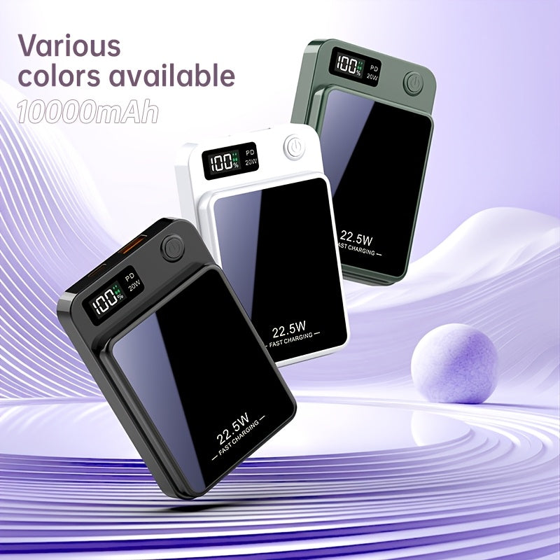 Magnetic Portable Wireless Charger, 10000/5500mAh Wireless Power Bank with 22.5W USB-C Fast Charging, LED Display Magnetic Battery Pack for iPhone 16/15/14/13/12 Full Series And Android Series Phone Charging