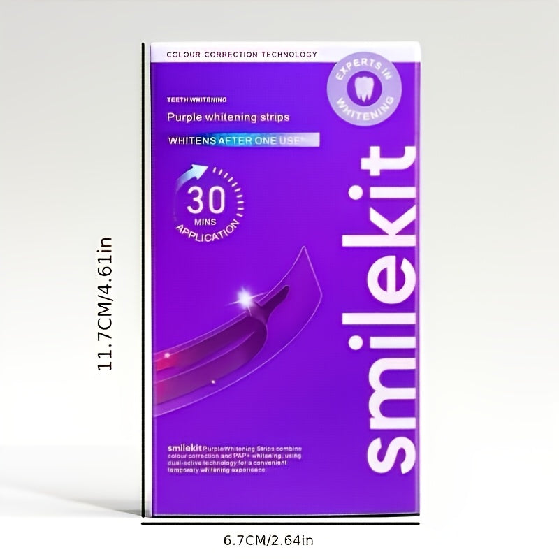 15Pair Purple STRIPS Oral Care Teeth Product Strips Teeth Strips Purple Teeth White PAP+Purple Strips
