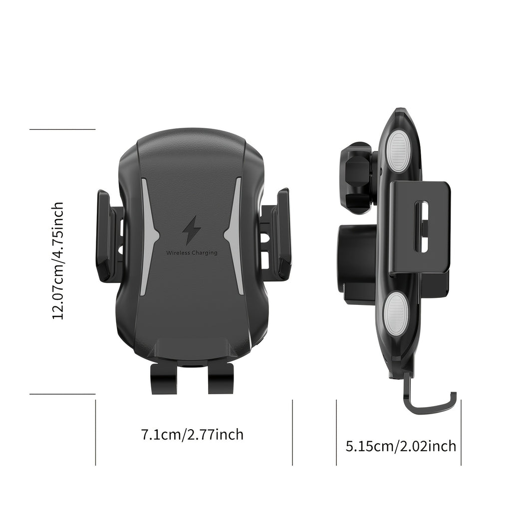 Auto-Sensing Car Phone Mount - Wireless Charger Fast Charge with Vent Clip & Dashboard Suction, Auto-Lock Tech For, Smart Car Holder